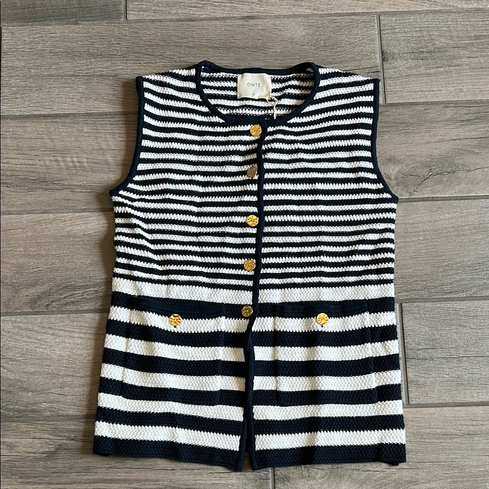 ONTE Helena gilet in stripe